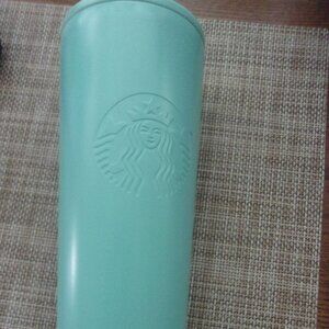 Starbucks Mint Green Stainless Steel Cold Cup Tumbler 16 Fl Oz Starbucks